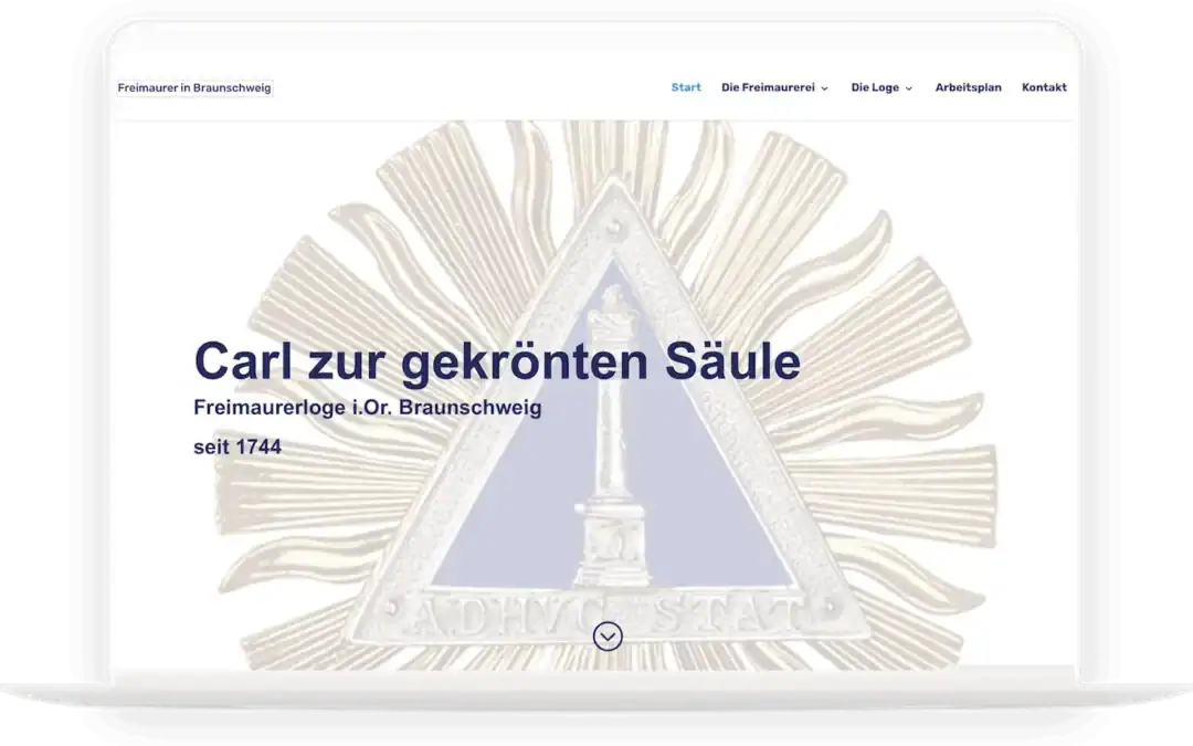 Website für Freimaurerloge Carl zur gekrönten Säule