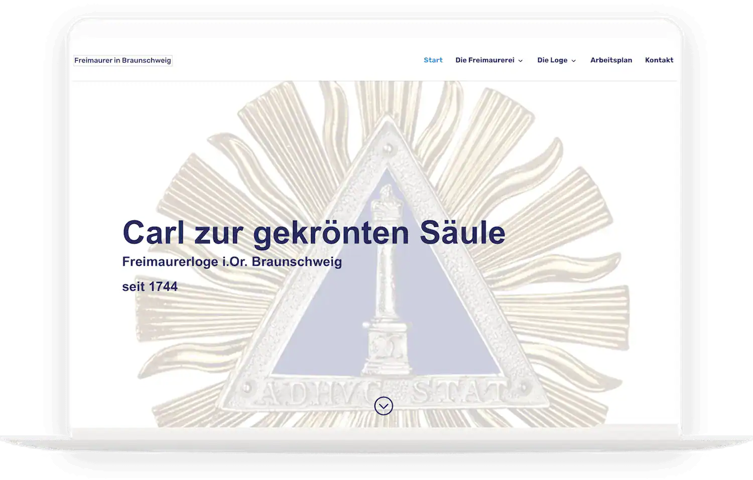 Website für freimaurerloge czgs