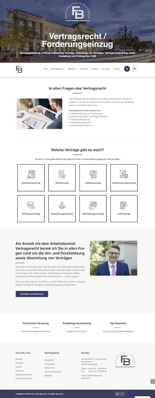 Gründung einer Kanzlei Rechtsanwalt Biermann digitalagentur38 RA Biermann Website
