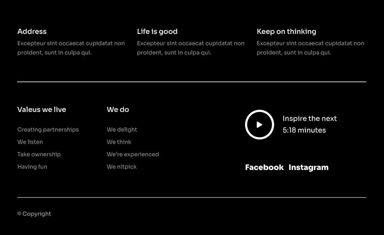 footer SEO, footer design