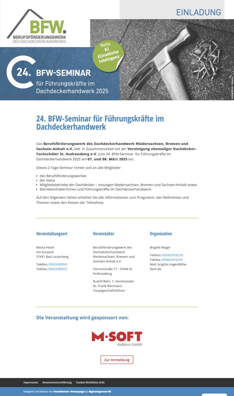 Online Event Registrierung