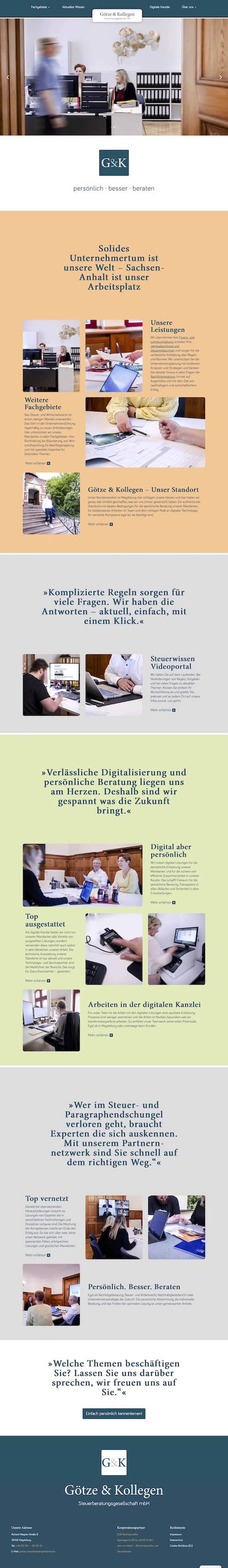 Webdesign-fuer-steuerberater-Goetze-Kollegen-Steuerberatungsgesellschaft-mbH-1 (1) Webdesign für Steuerberater - Screenshot der Seite Digitale Kanzlei